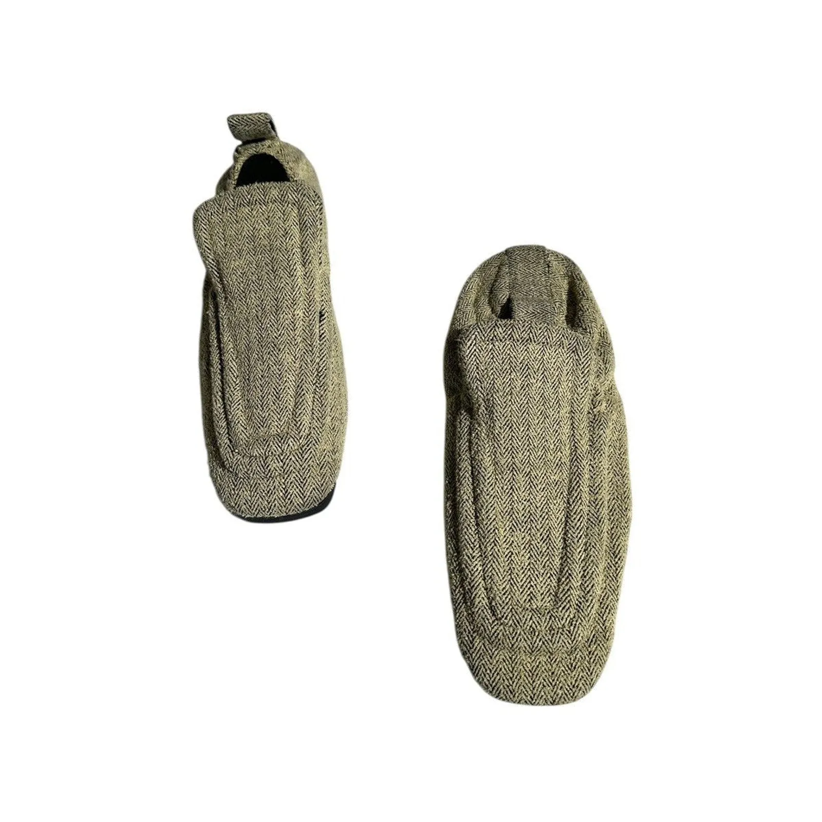 Tweed convertible slip on mule