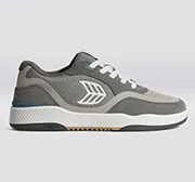 UBA PRO Charcoal Grey Suede and Mesh Ice Logo Sneaker