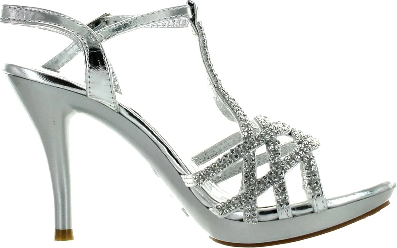 V-Luxury Delicacy Womens Essential74 Open Toe Rhinestone Strappy Stiletto High Heel Sandal Shoes