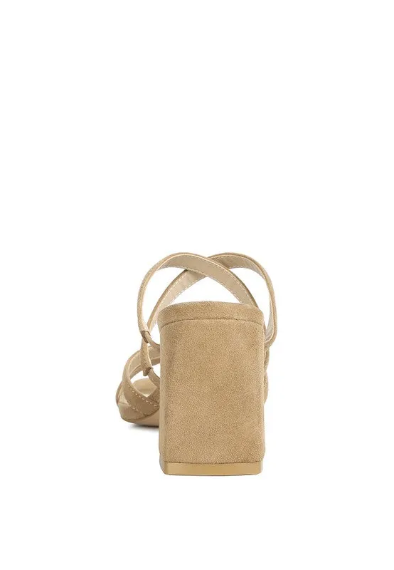 VALENTINA STRAPPY SUEDE SANDALS