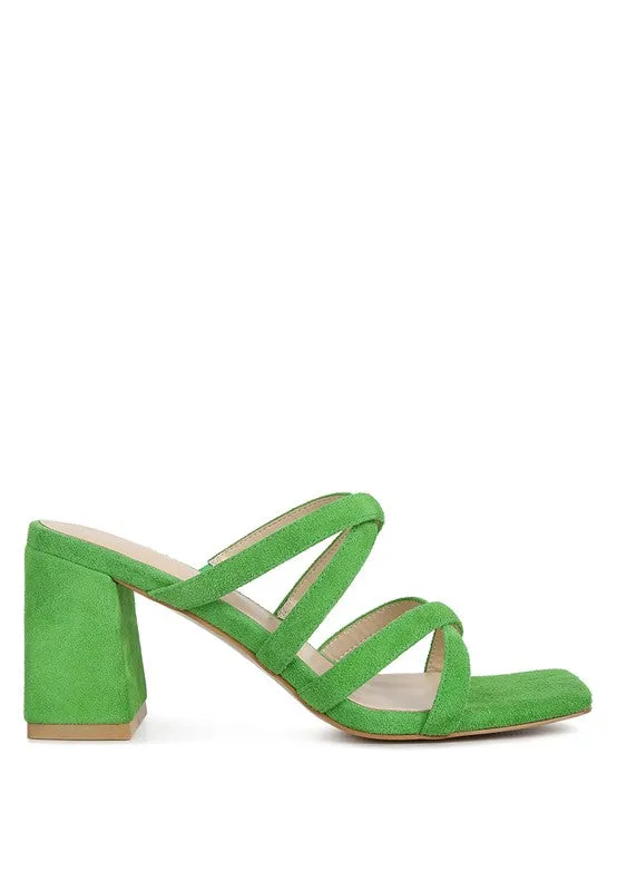 VALENTINA STRAPPY SUEDE SANDALS