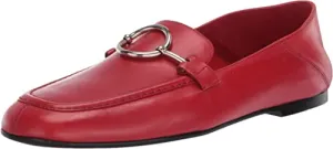 VIA SPIGA Women's Abby Loafer, Rouge Leather, 8 M US