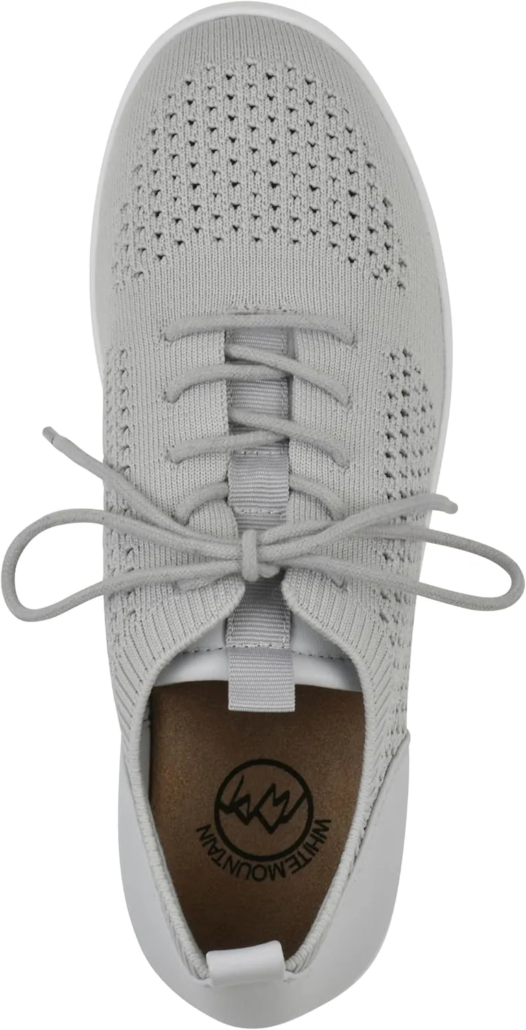 WHITE MOUNTAIN Women's Upscale Woven Knit Lace-Up Sneaker