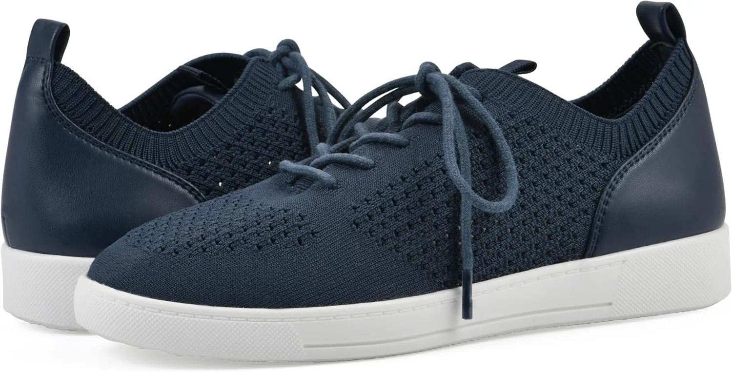 WHITE MOUNTAIN Women's Upscale Woven Knit Lace-Up Sneaker