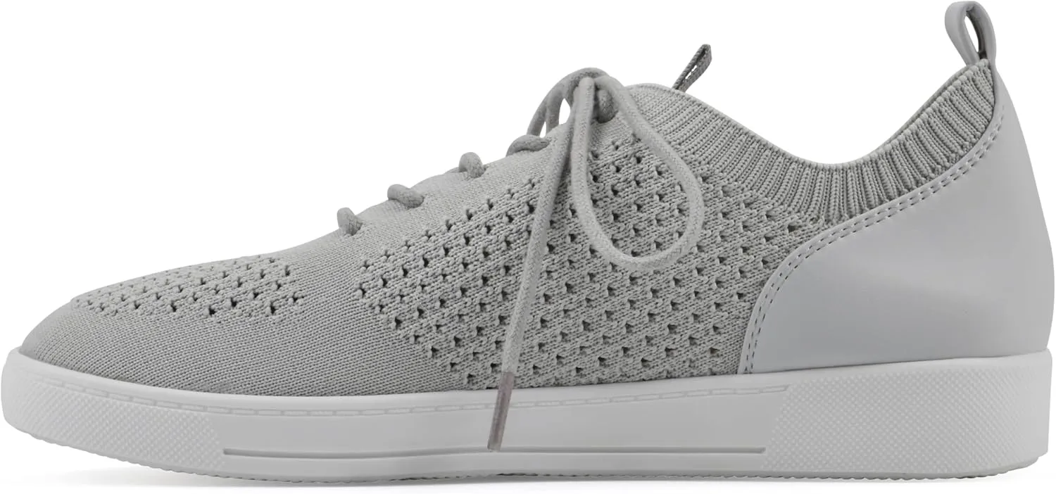WHITE MOUNTAIN Women's Upscale Woven Knit Lace-Up Sneaker