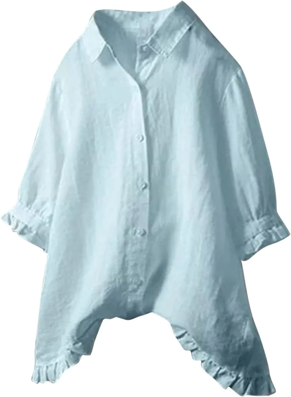 Women Bohemian Linen Short Sleeve T Shirts Summer 2024 Fashion Casual Plus Size Tee Shirt V-Neck Loose Tshirt