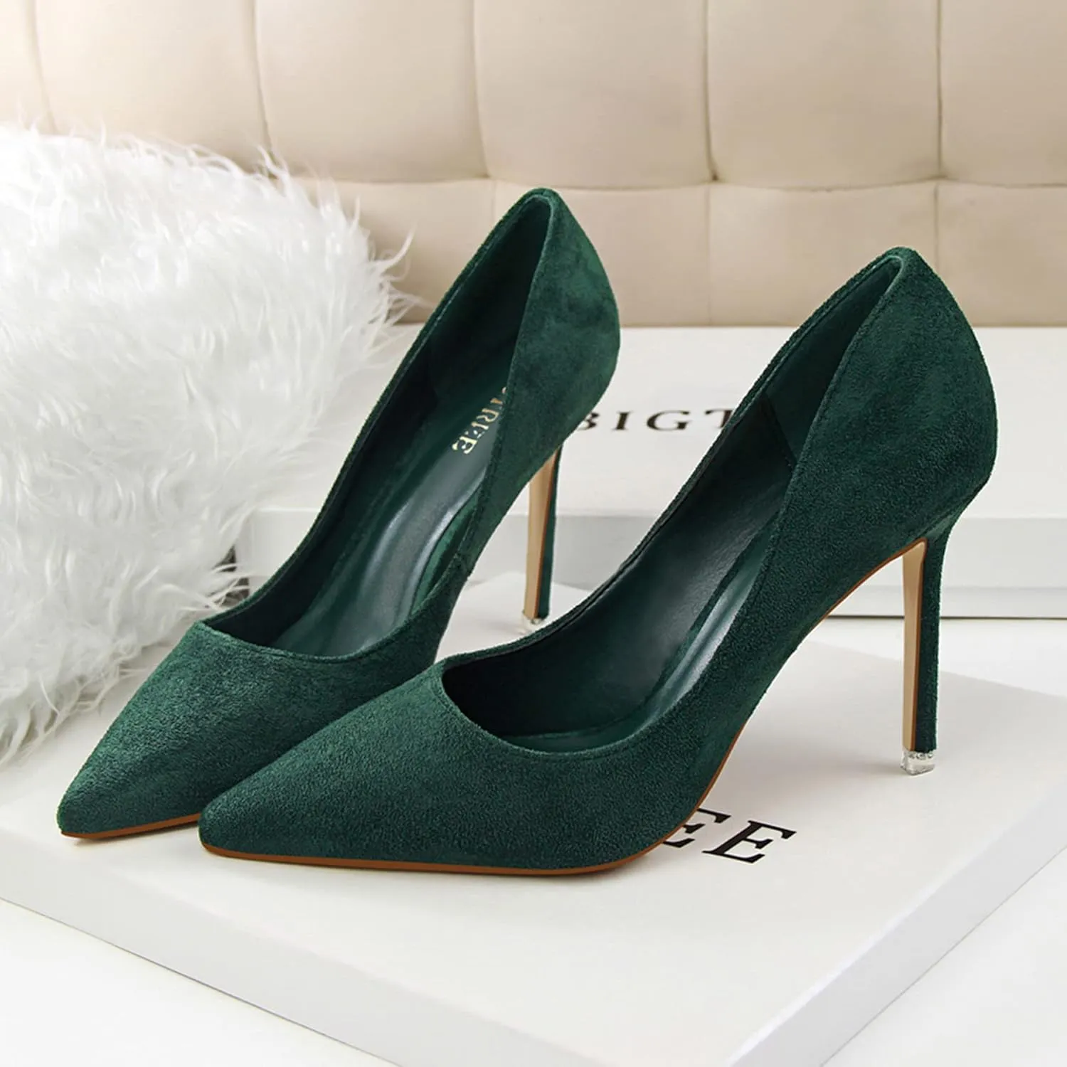 Women's Fashion Pointed Toe Pumps High Heel Stilettos Sexy Slip on Dress Prom Party Evening Pump Shoes