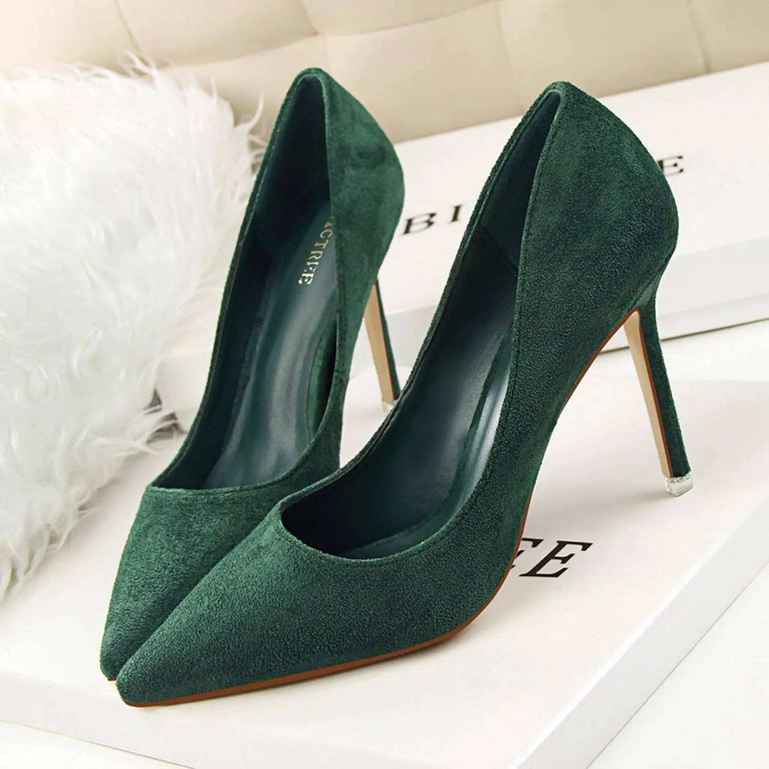 Women's Fashion Pointed Toe Pumps High Heel Stilettos Sexy Slip on Dress Prom Party Evening Pump Shoes