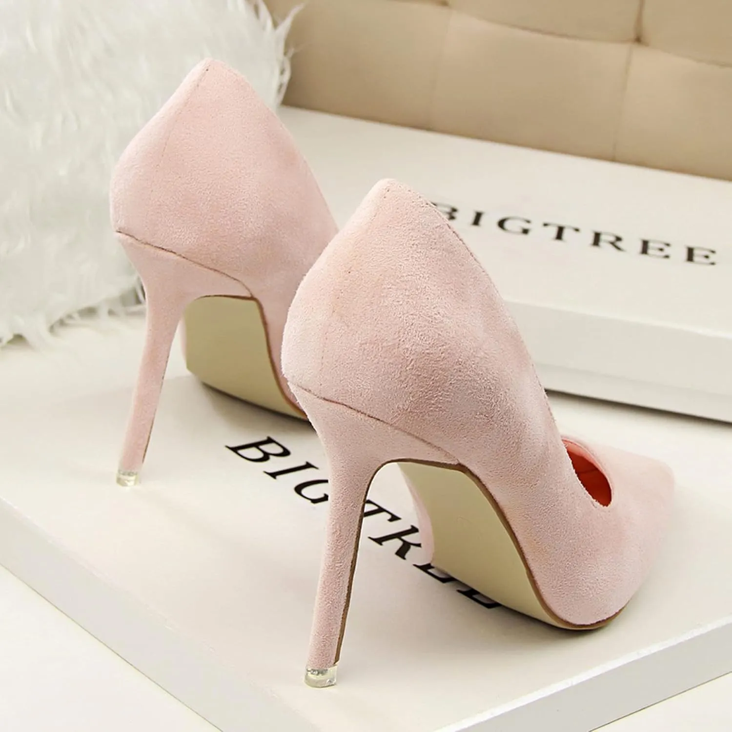 Women's Fashion Pointed Toe Pumps High Heel Stilettos Sexy Slip on Dress Prom Party Evening Pump Shoes