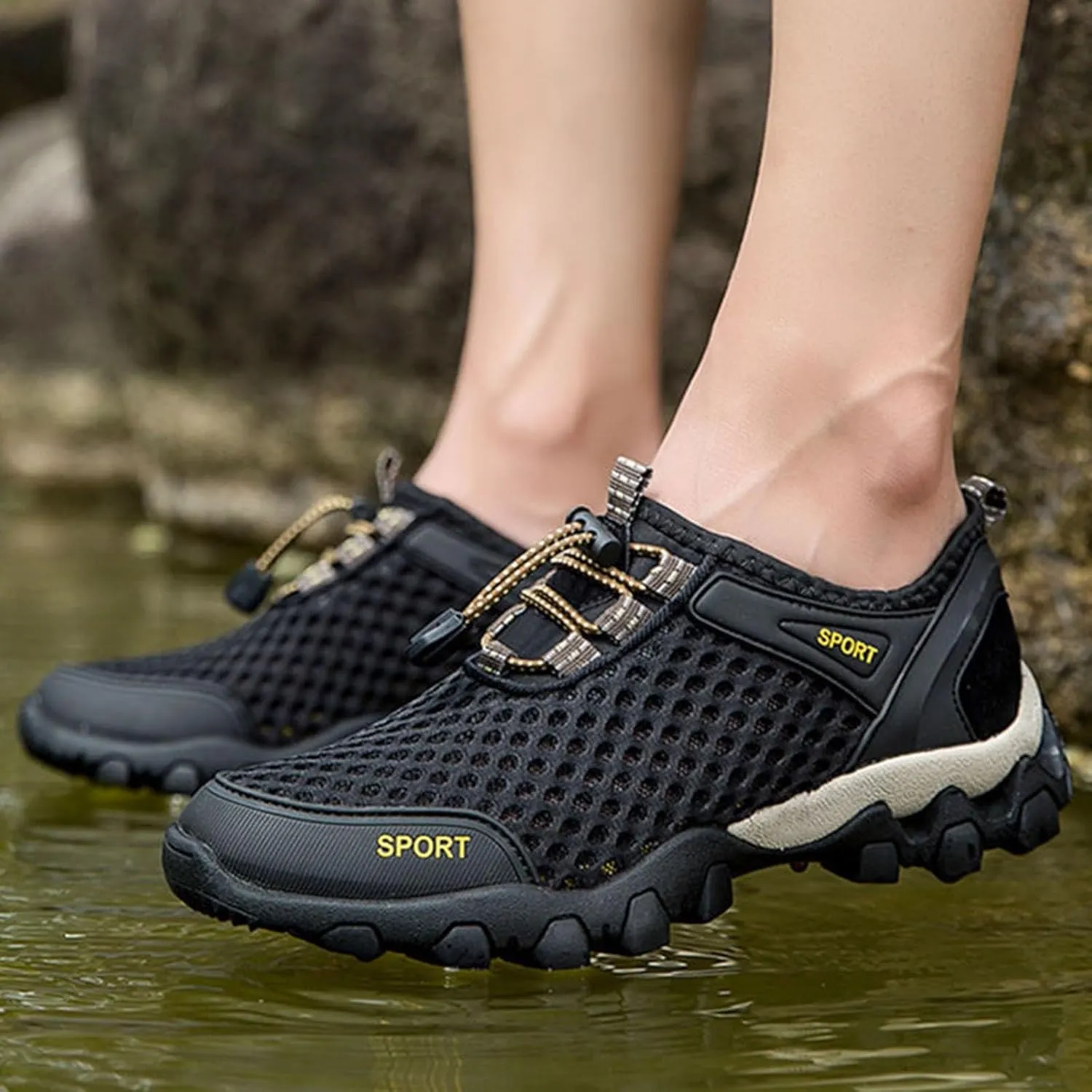 Women's Fashion Sneaker Non Slip Breathable Lightweight Comfortable Lace Up Sneakers for Women Walking Shoes Womens Loafer Sneakers Mens Waterproof Sneakers