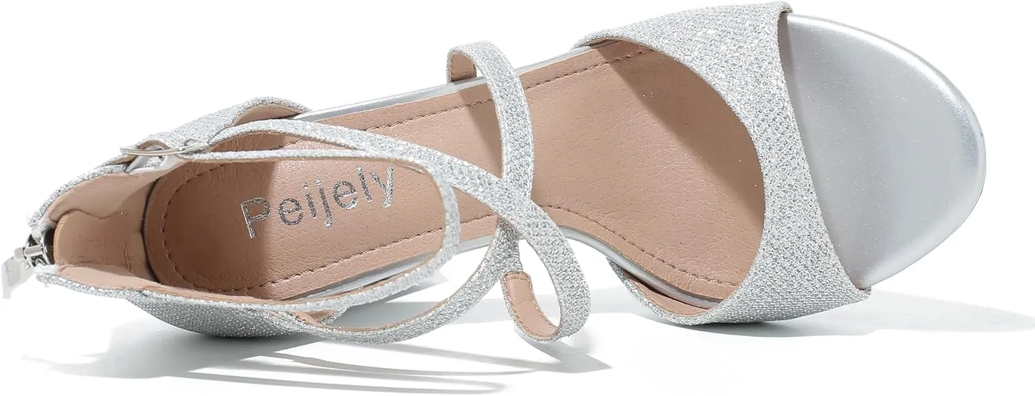 Women's Formal Strappy Sandal High Chunky Block Heel Ankle Strap Zip Up Heels