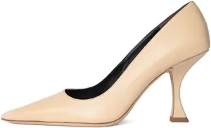 XYD Women Dress Classic Pumps Pointed Toe Mid High Flared Heels Slip On Office Lady Party Event Formal Shoes