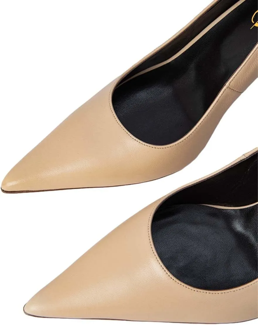 XYD Women Dress Classic Pumps Pointed Toe Mid High Flared Heels Slip On Office Lady Party Event Formal Shoes