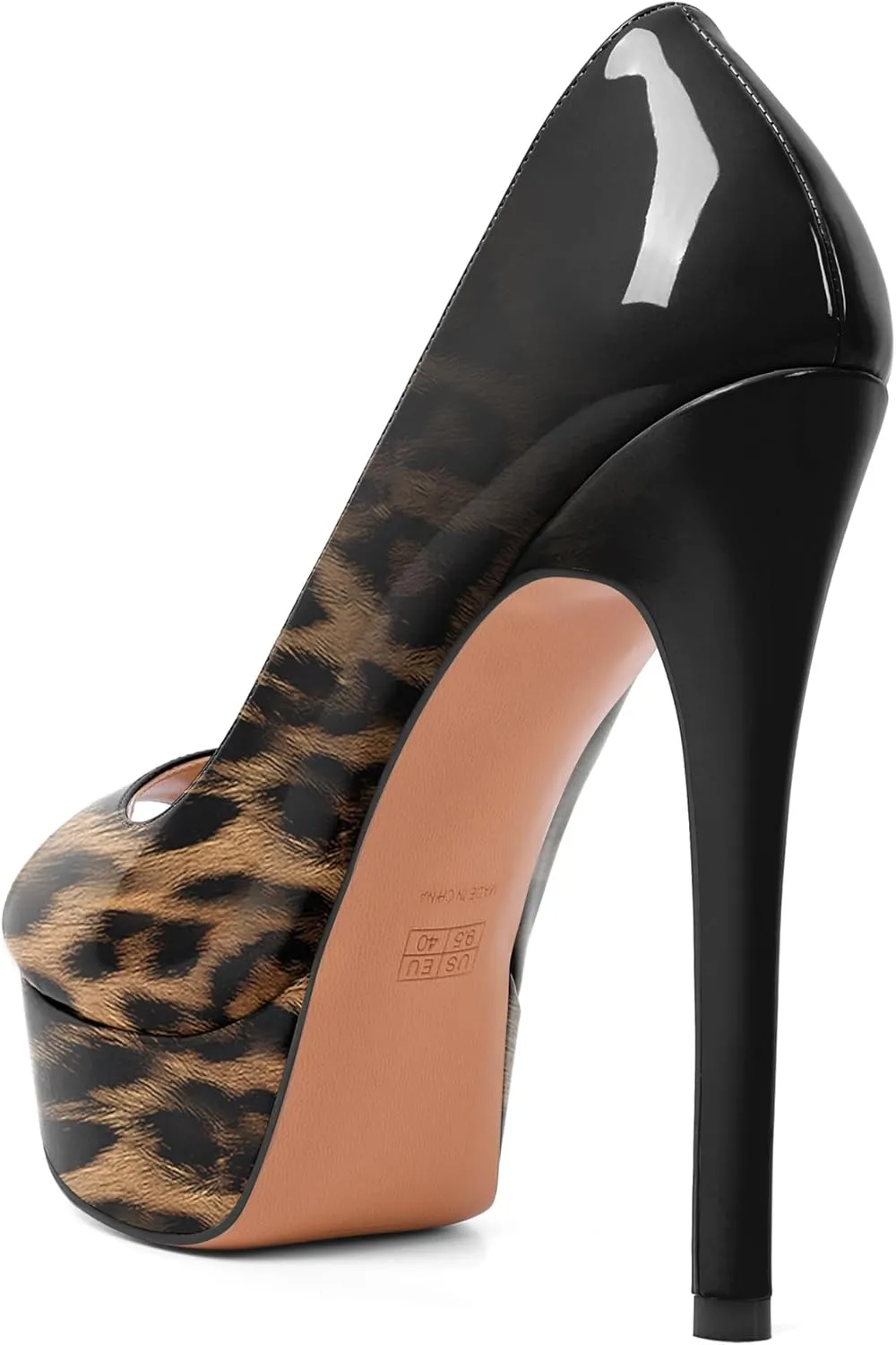 YODEKS Women's Peep Toe Pumps Platform High Heel Shoes Stiletto Party Dress Pump