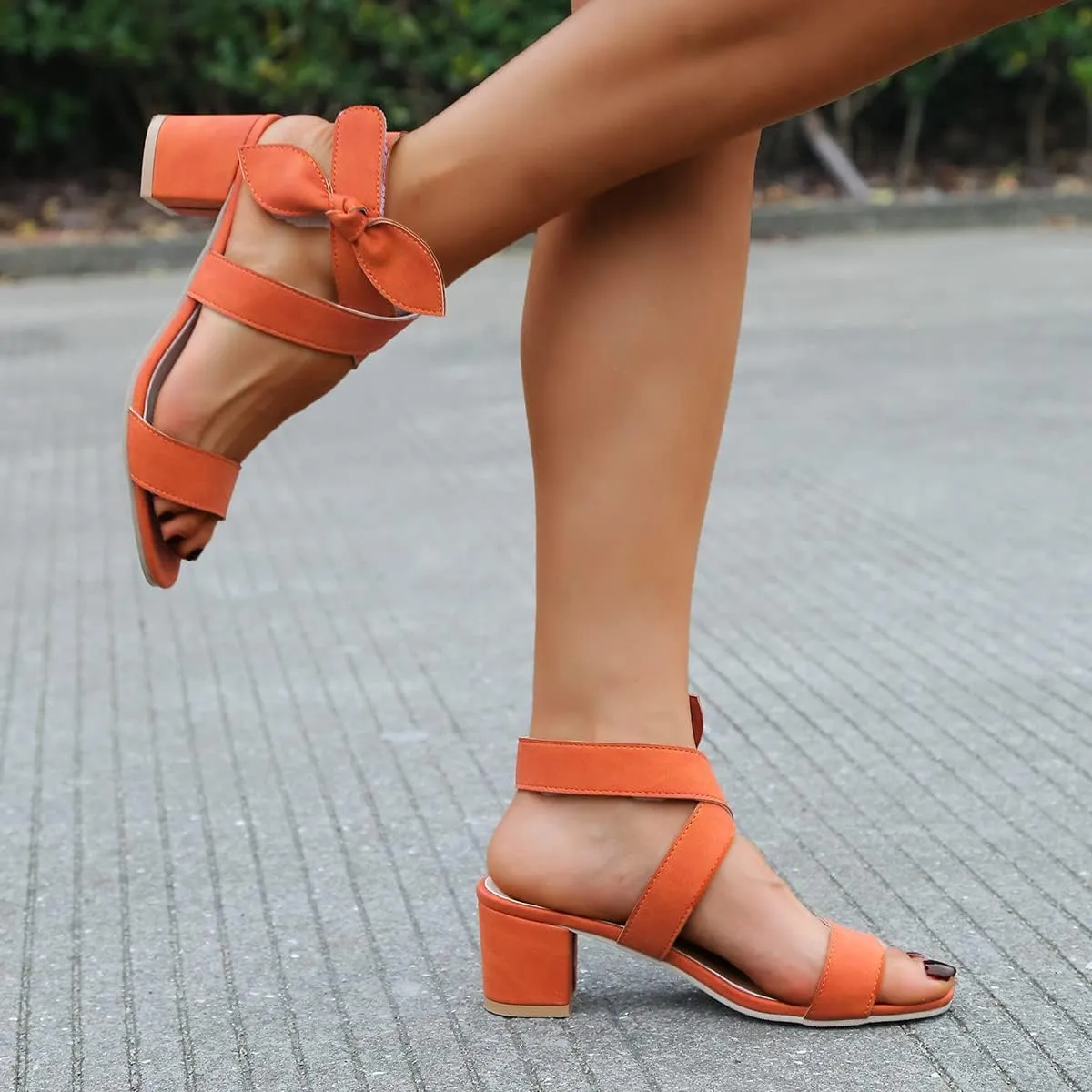 ZBYY Womens Open Toe Chunky Heel Ankle Strap Shoes Summer Block Low Heel Dress Party Wedding Pump Sandals