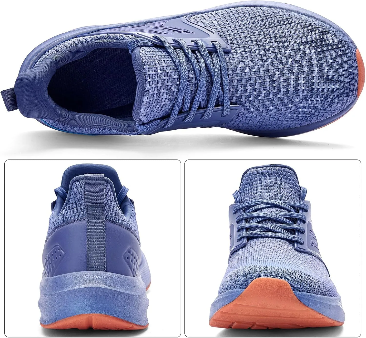 ZZS Mens White Sneaker Tennis Shoes - Slip On Running Shoes Lightweight Casual Walking Shoes for Athletic Workout Gym
